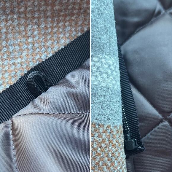 NWT Veronica Beard Flint Toggle Twill Dickey Striped Wool Duffle Pea Coat Size M - Picture 5 of 12